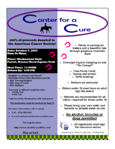 Canter For A Cure Flyer